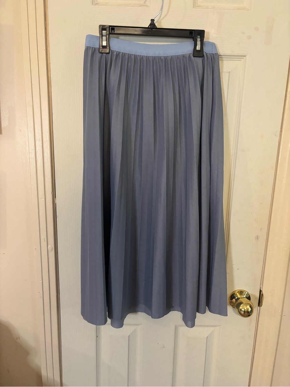 SHEIN Dusty Blue Pleated Maxi Skirt